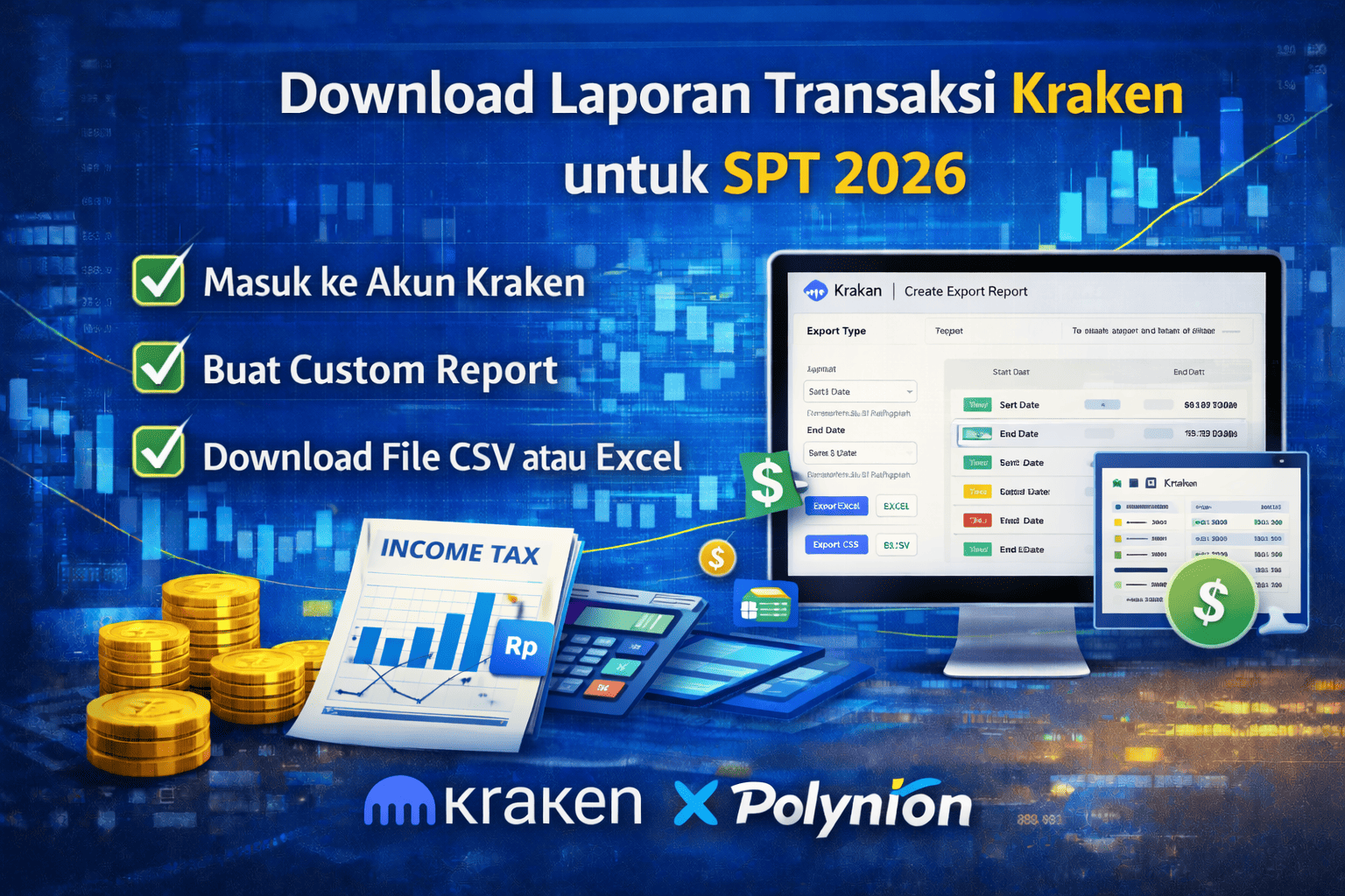 Download Laporan Transaksi Kraken untuk SPT 2026