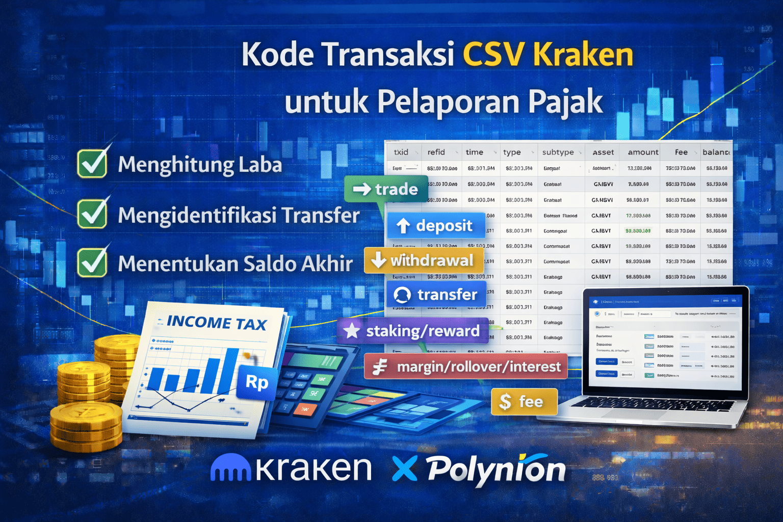 Kode Transaksi CSV Kraken untuk Pelaporan Pajak