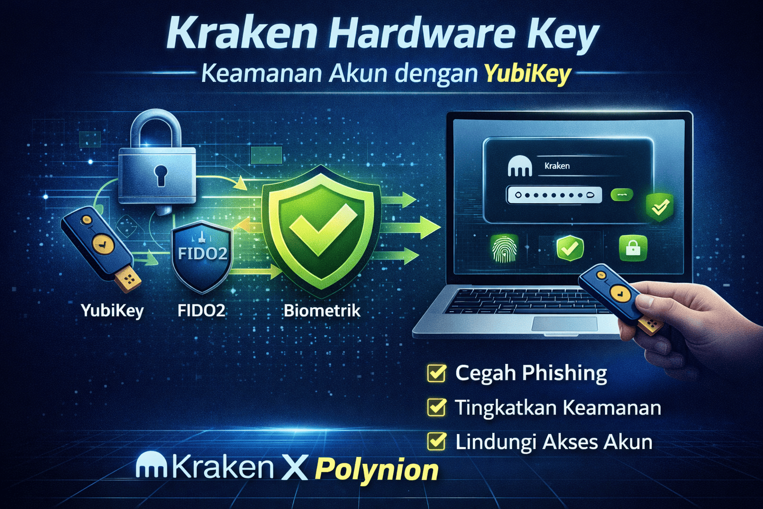 Kraken Hardware Key: Keamanan Akun dengan YubiKey & FIDO2