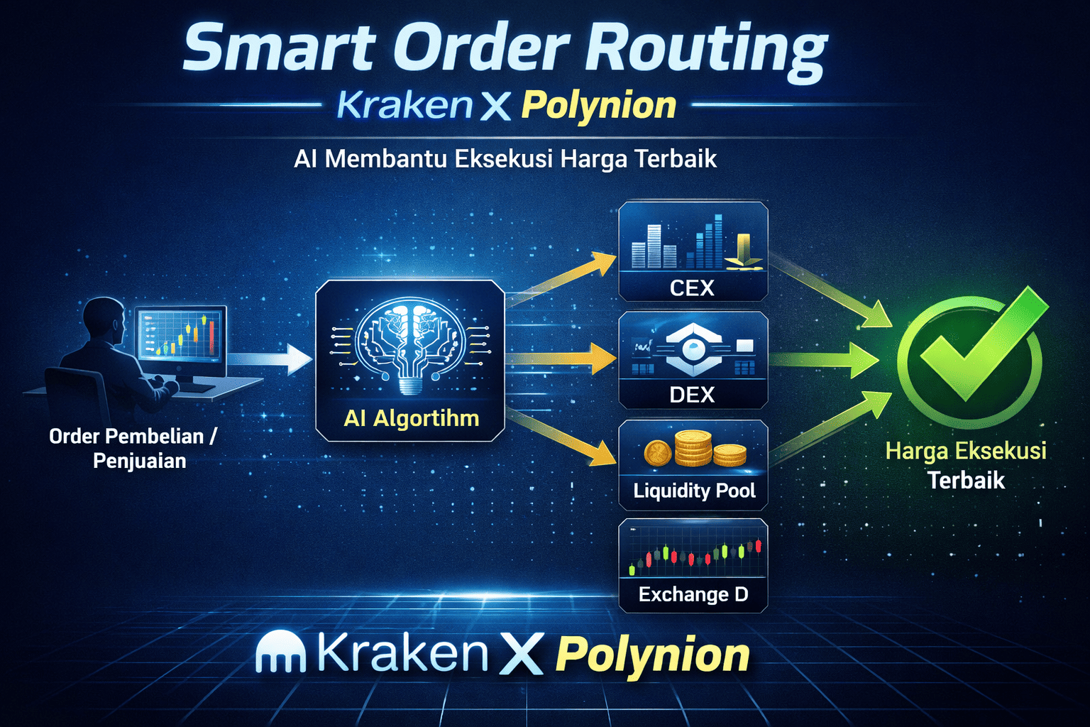 Smart Order Kraken: AI Routing Harga Trading Kripto